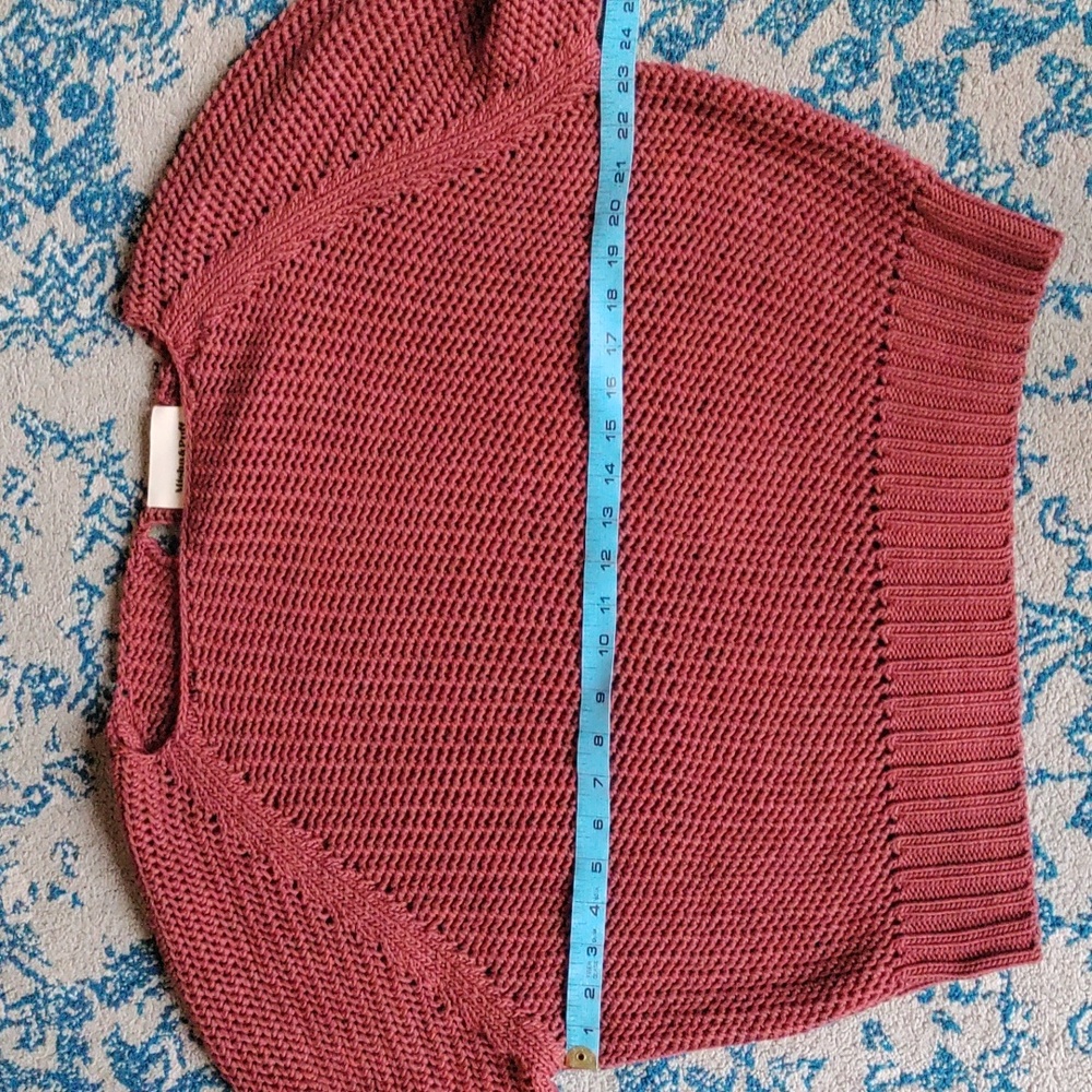 Misha & Puff Women's Soft, Cotton Net Knit Sweater - Rust Brown - Picture 10 of 12